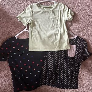 Kyte BABY Green and Black Patterned Short Sleeve Tees